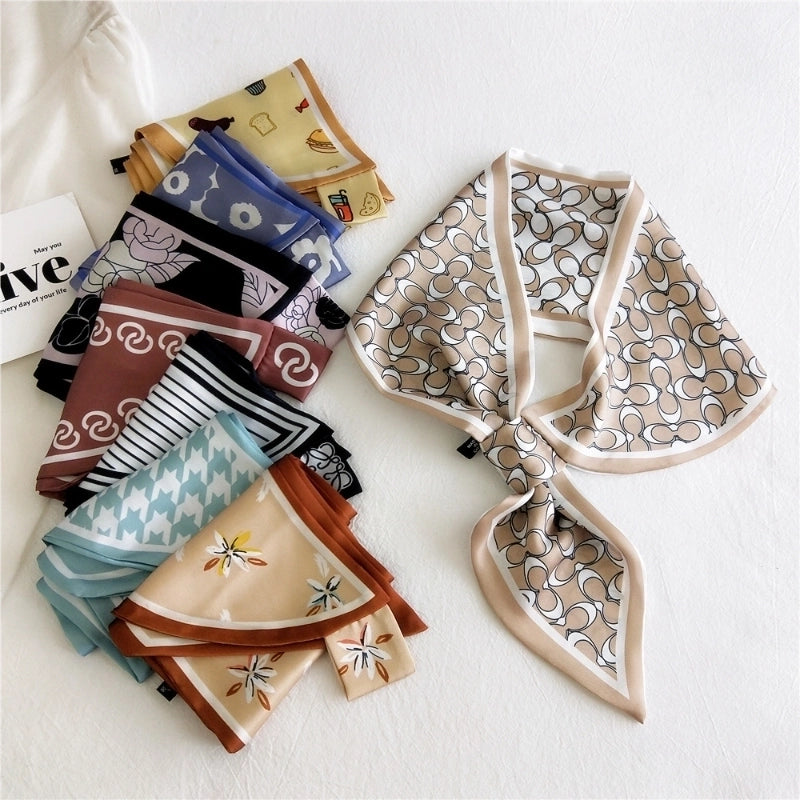 Fashion Printing Small Silk Scarf