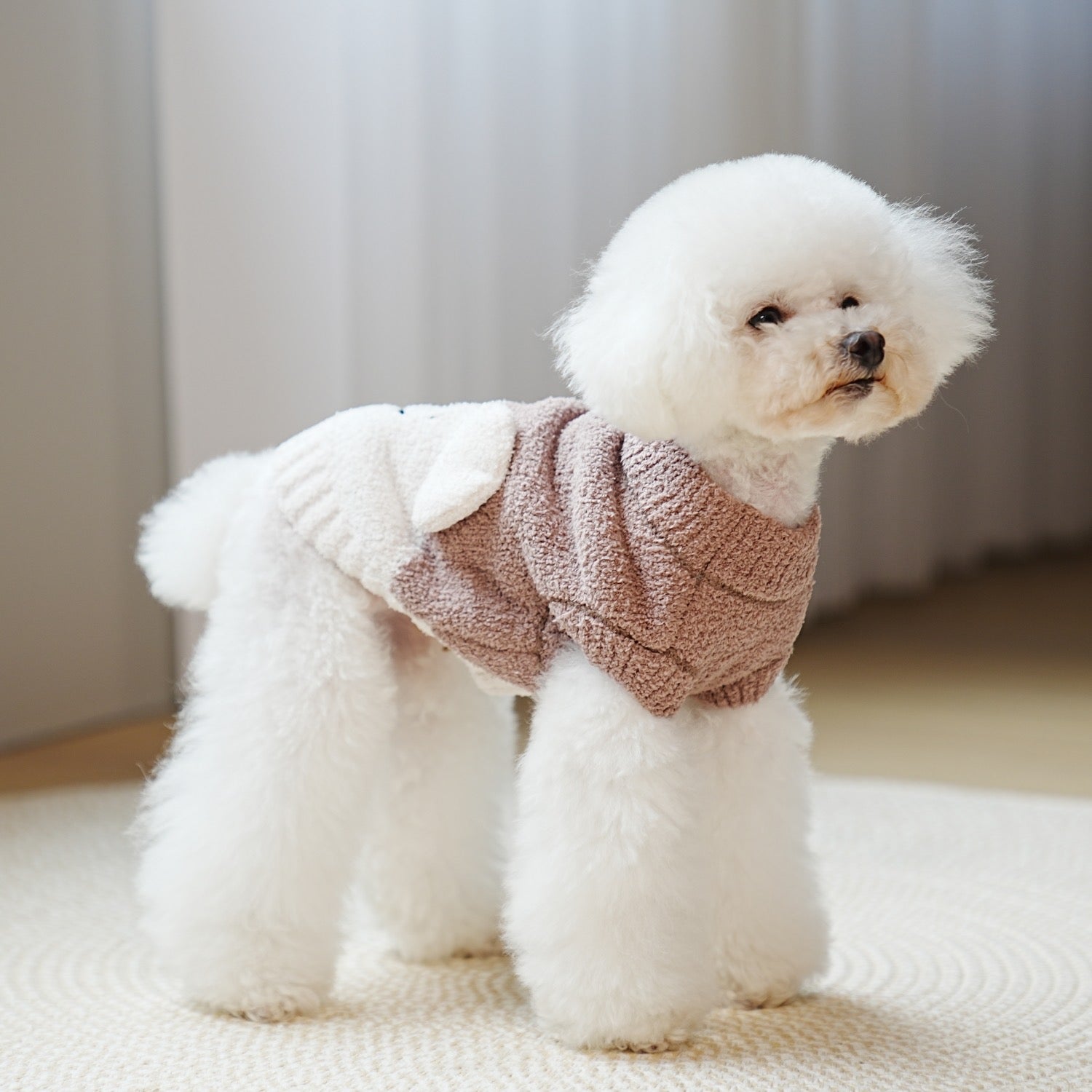 Soft Warm Bear Head Pattern Dog Cat Sweater