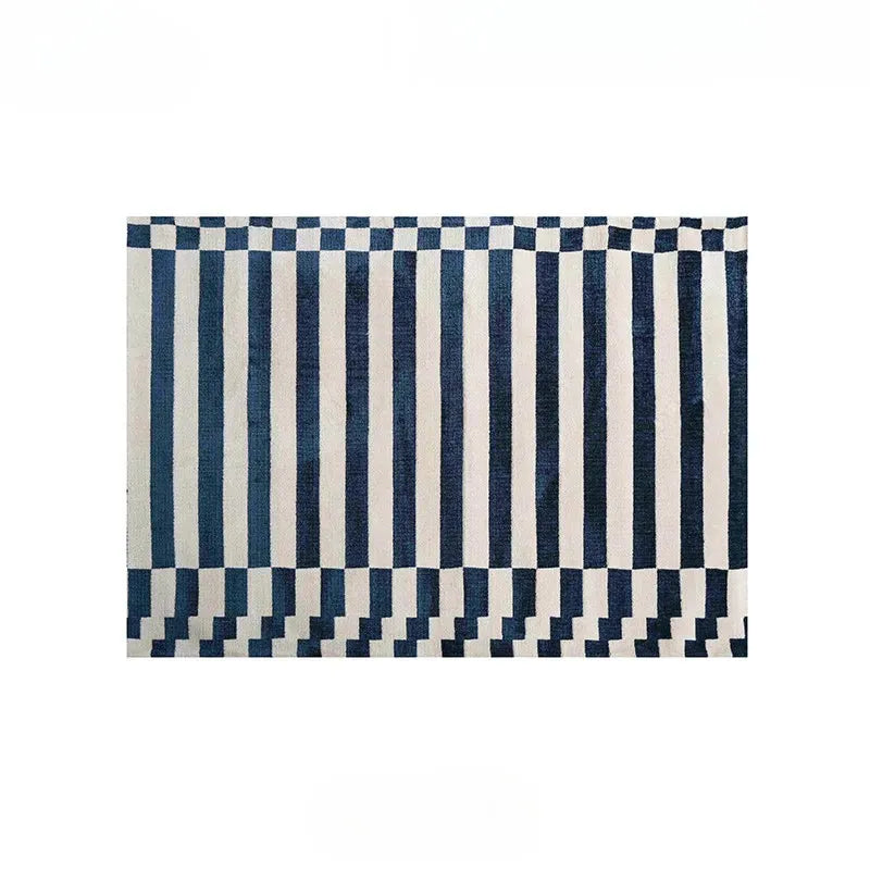 Karl Blue Striped Carpet