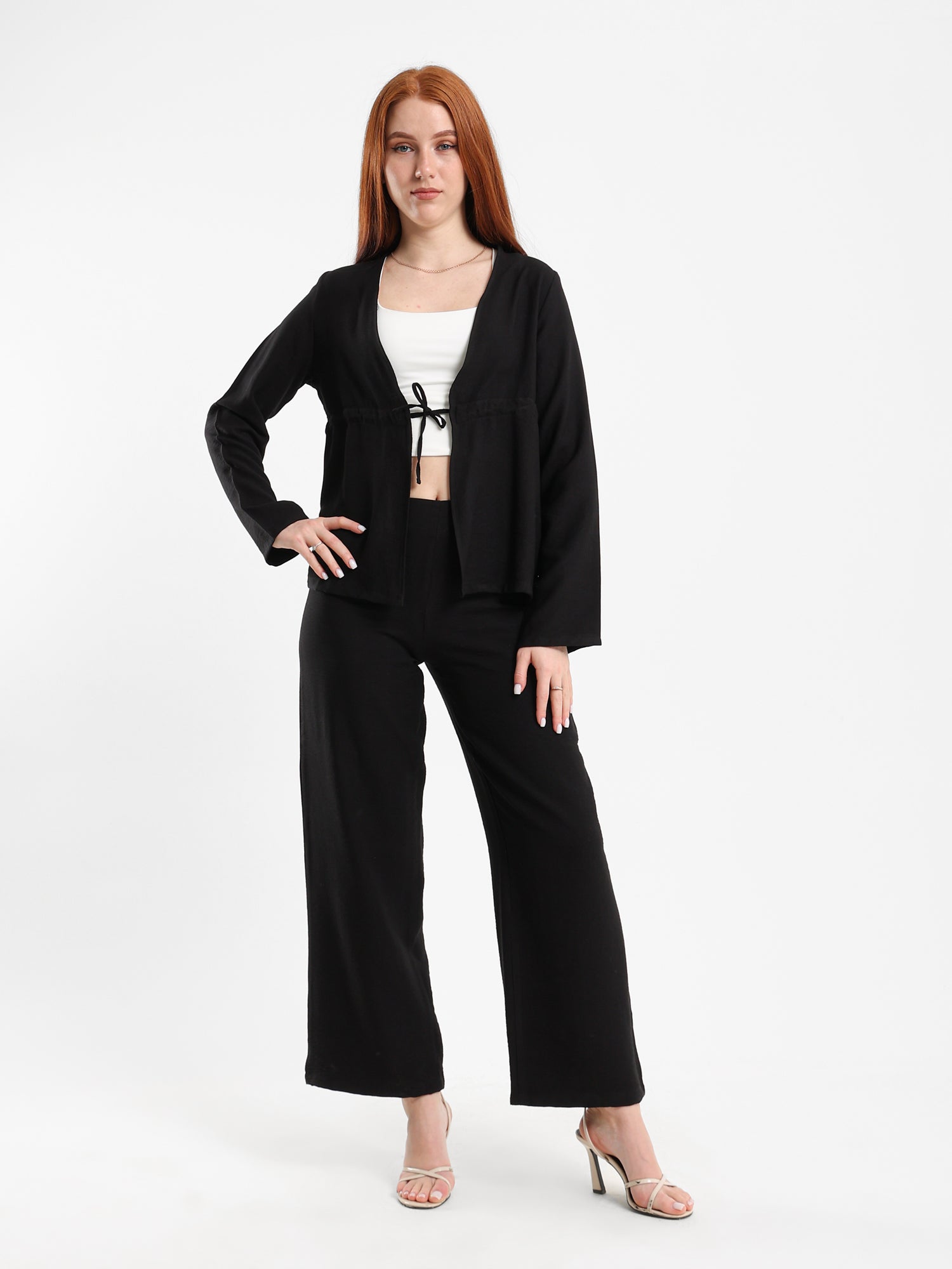 Drawstring Waist Cardigan
