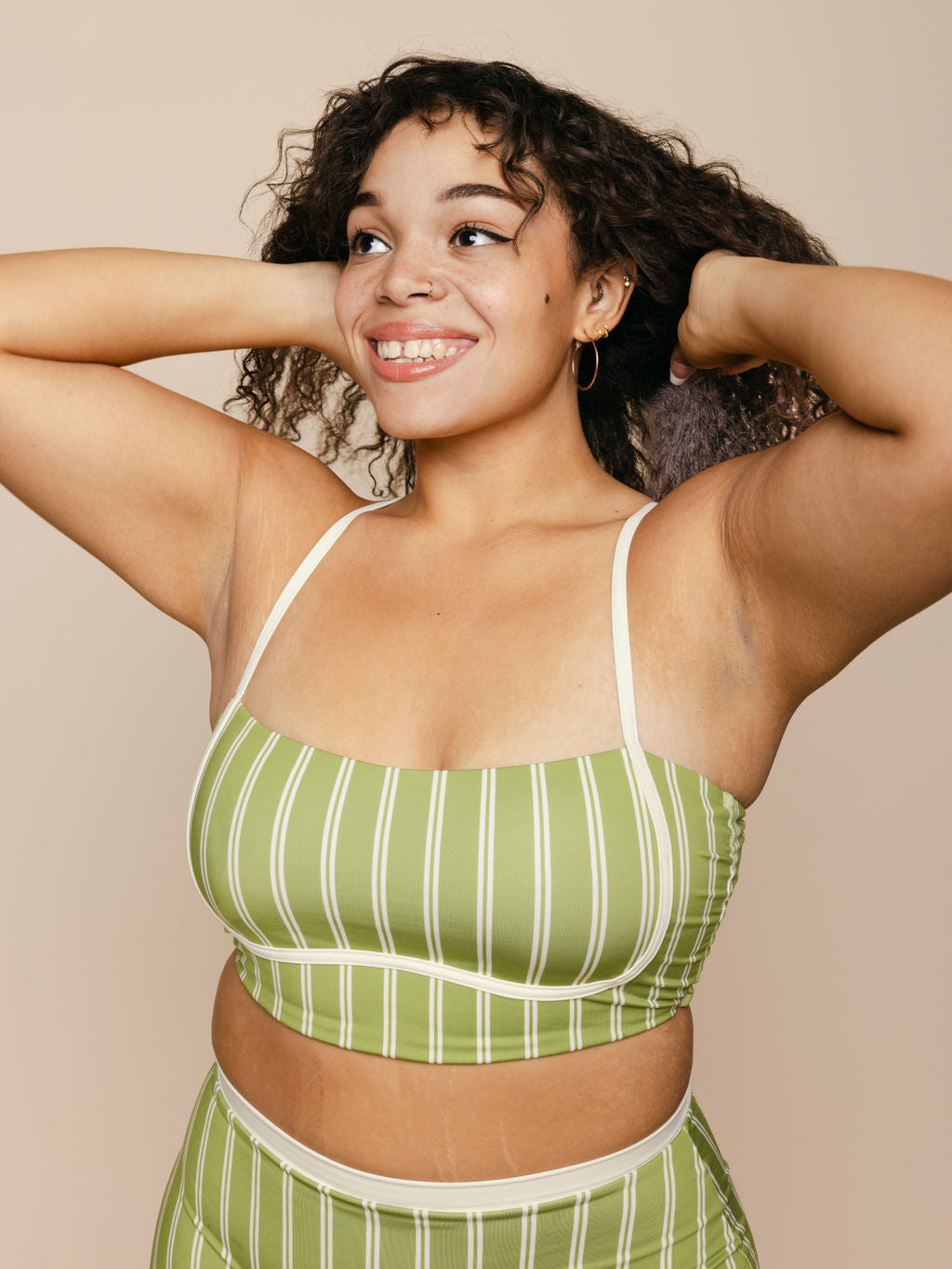 Bandeau With Piping Top