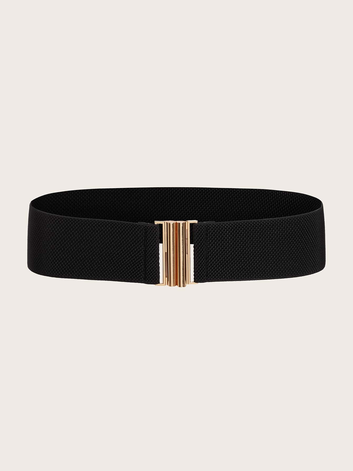 Metal Buckle Wide Belt