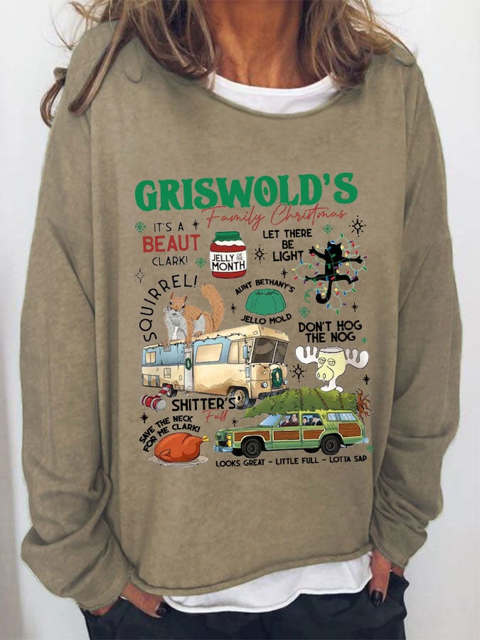 Women's Vintage Griswold Christmas Print T-Shirt