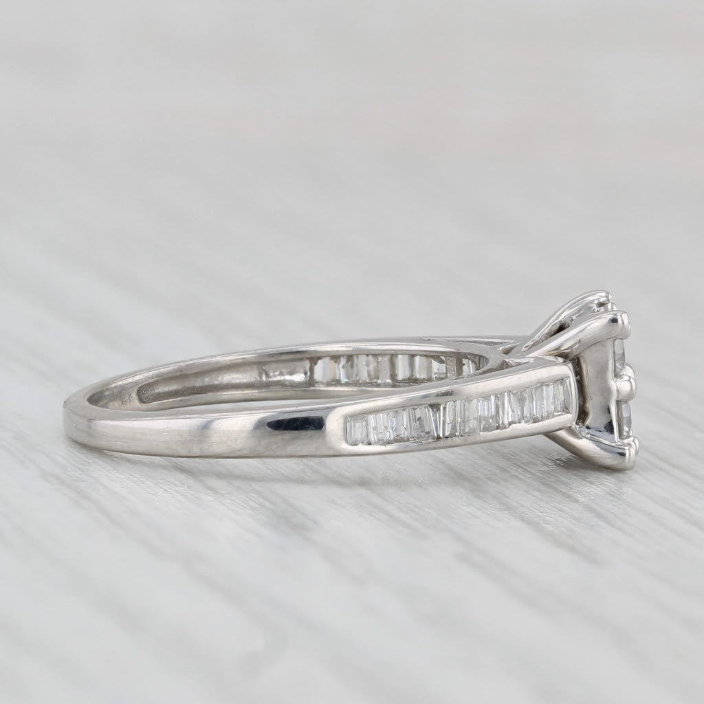 0.38ctw Diamond Engagement Ring 10k White Gold Size 6
