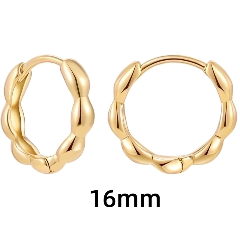 1 Pair Minimalist Heart Shape Plating Copper Earrings