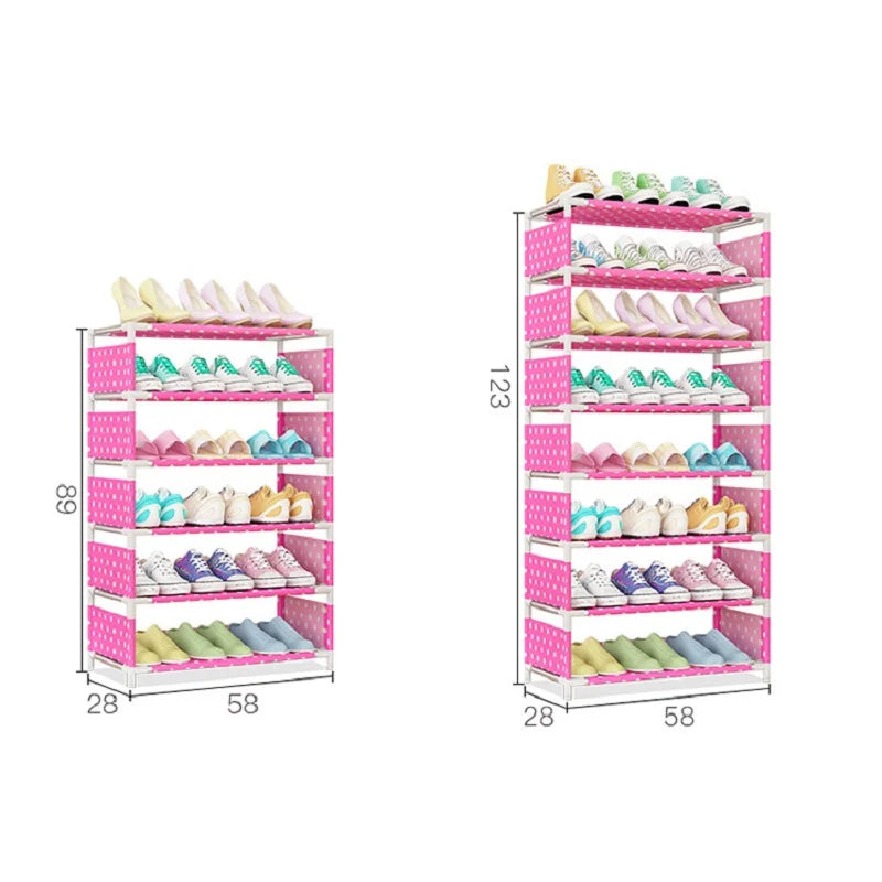 High Quality 5 Layer Shoe Rack Organizer with Cloth Space Saving & Cabinet Dustproof Dormitory Shoe-shelf