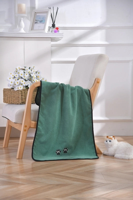 Cute Fiber Paw Print Pet Bath Towel