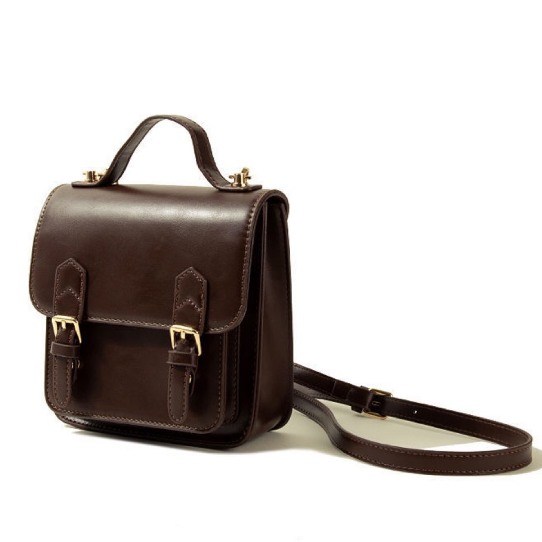 Retro Cambridge Style PU Leather Messenger Bag