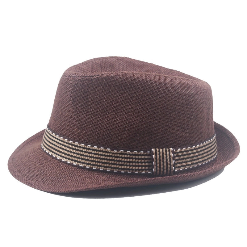 Children Unisex Vintage Style Stripe Fedora Hat