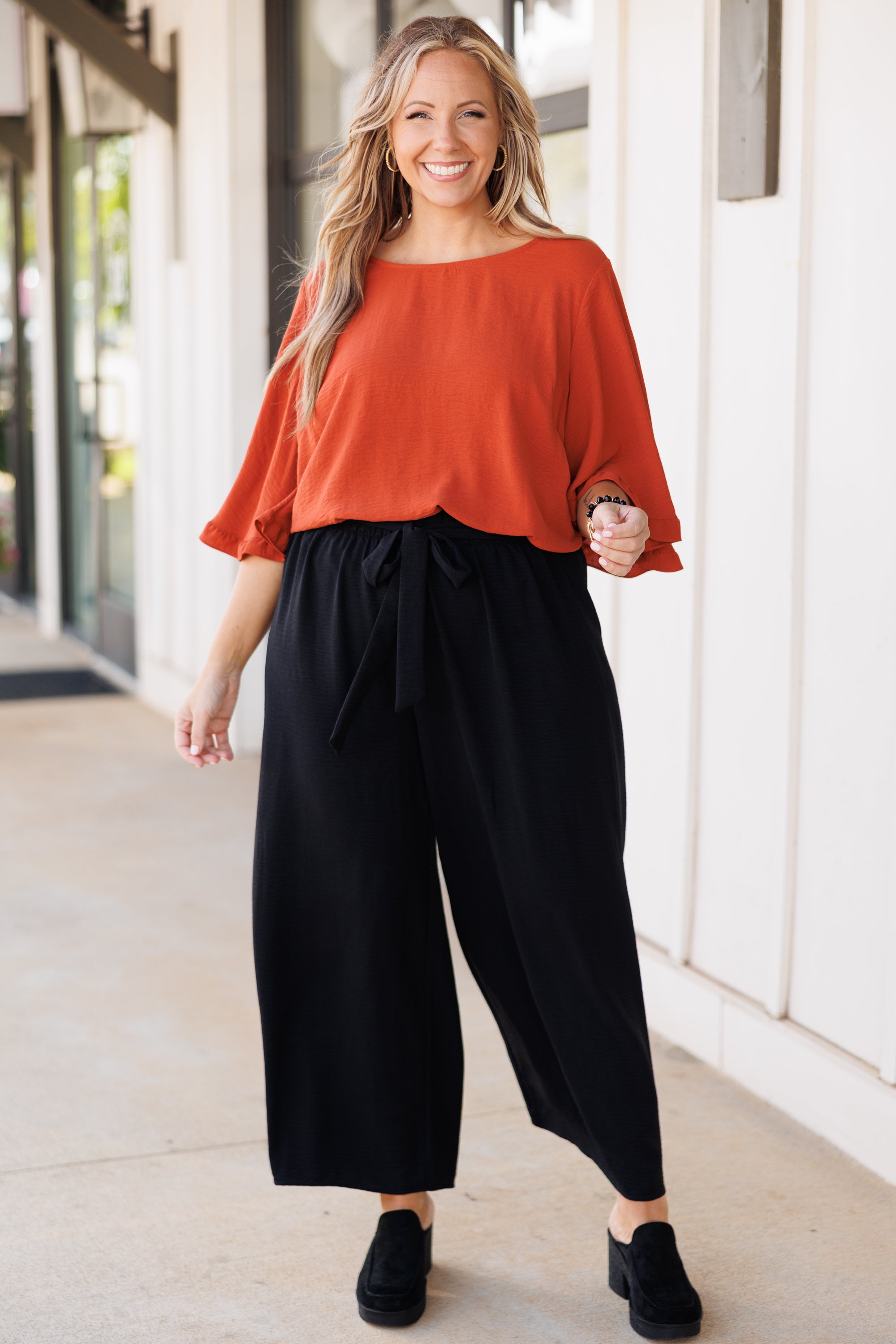 Come Hideaway Top. Rust