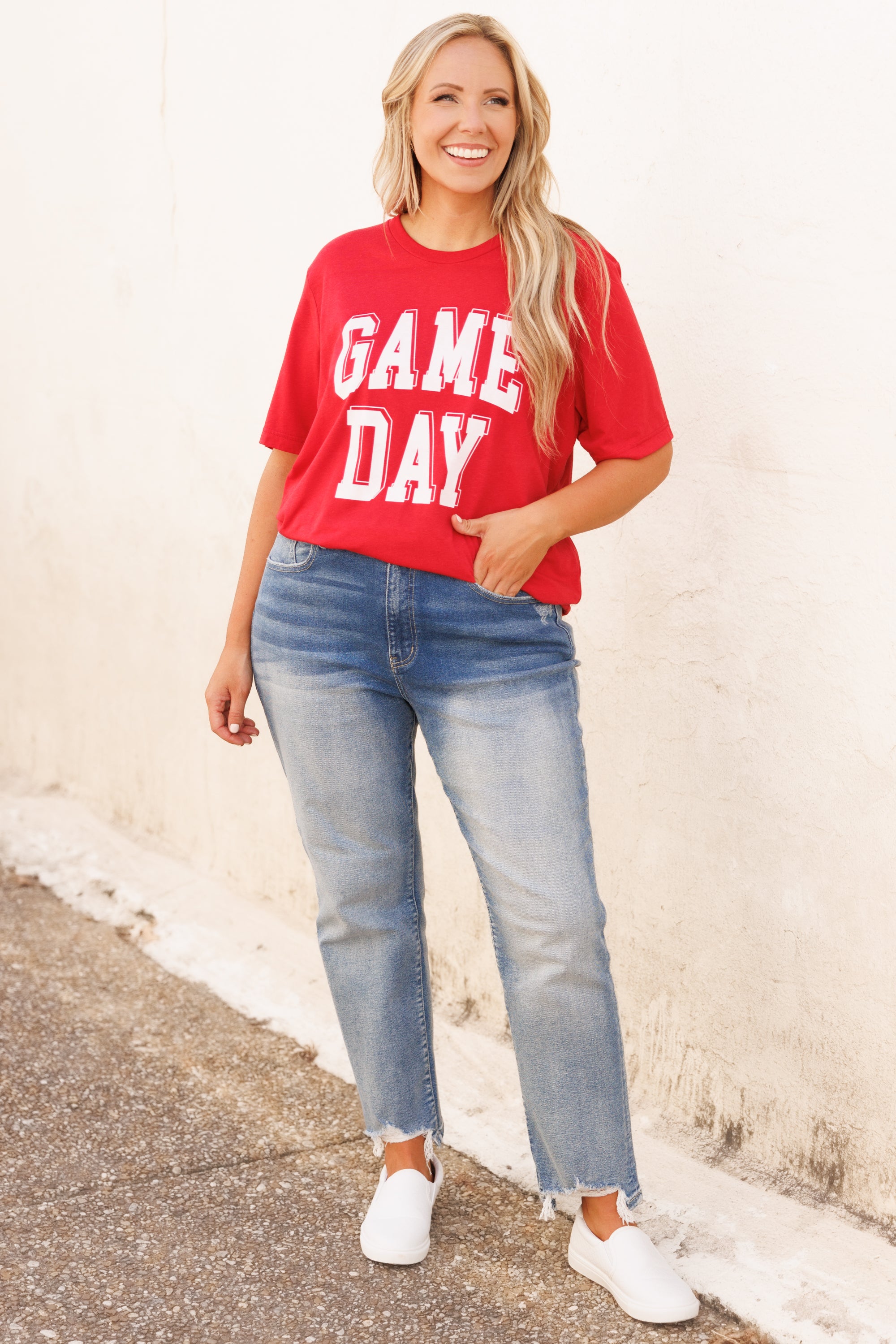 Feeling Like Game Day Tee. Red Triblend