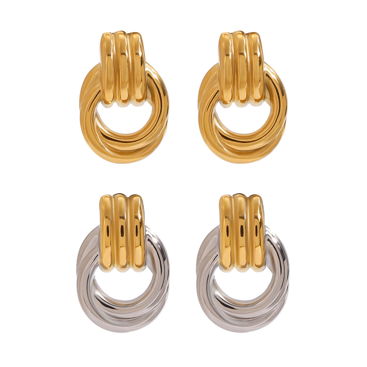 Stainless Steel Geometric Earrings Niche Earrings Titanium Steel Earrings Earrings