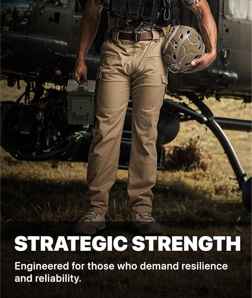 ⚡Last Day Clearance -Men's Flex Stretch Tactical Pants, Water Resistant Ripstop Cargo Pants