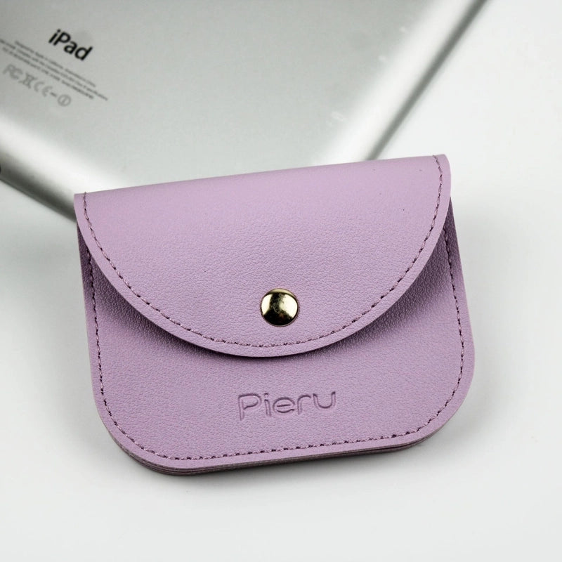 Women's Solid Color Pu Leather Flip Cover Kids Wallets