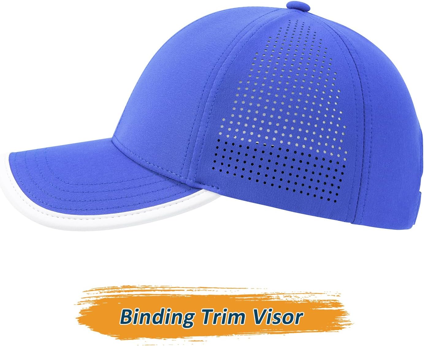 BOTVELA Men Structured Baseball Cap Side Laser Cut Vented Performance Hat for Outdoor Activities