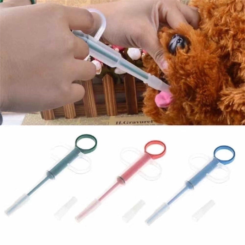Minimalist Plastic Solid Color Pet Feed Medication Utensil