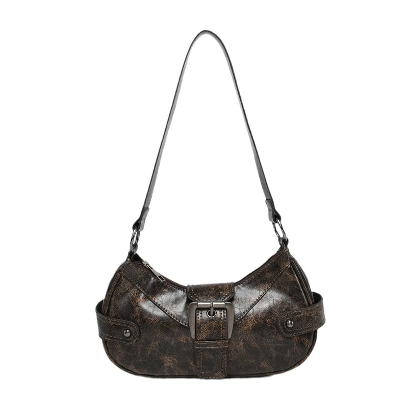 Women's Medium Pu Leather Solid Color Vintage Style Classic Style Square Zipper Baguette Bag