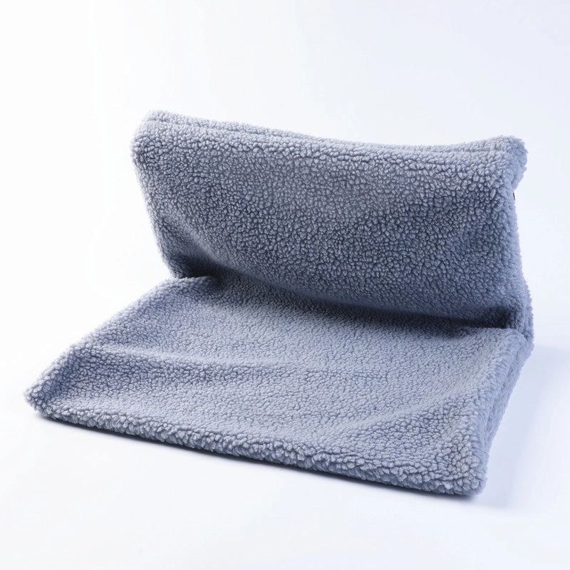 L-shaped Plush Cat Hammock Bed Hanging Style Cat Nest Bedside Stool Window Sill Mat Scratcher Toy Interactive Toy