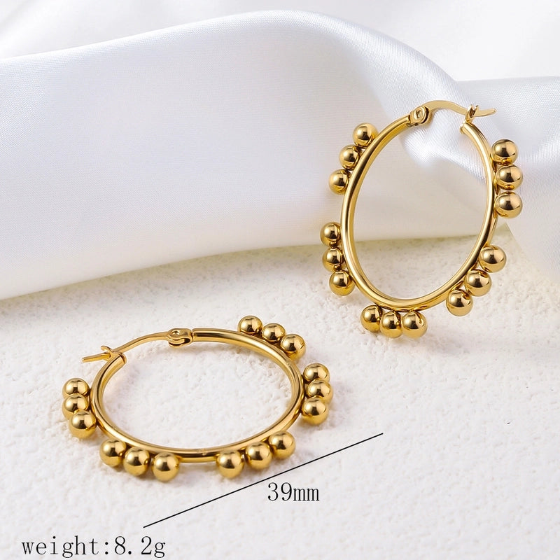 12 Pieces Minimalist Commute Geometric Heart Shape Plating Titanium Steel Drop Earrings Earrings Ear Studs