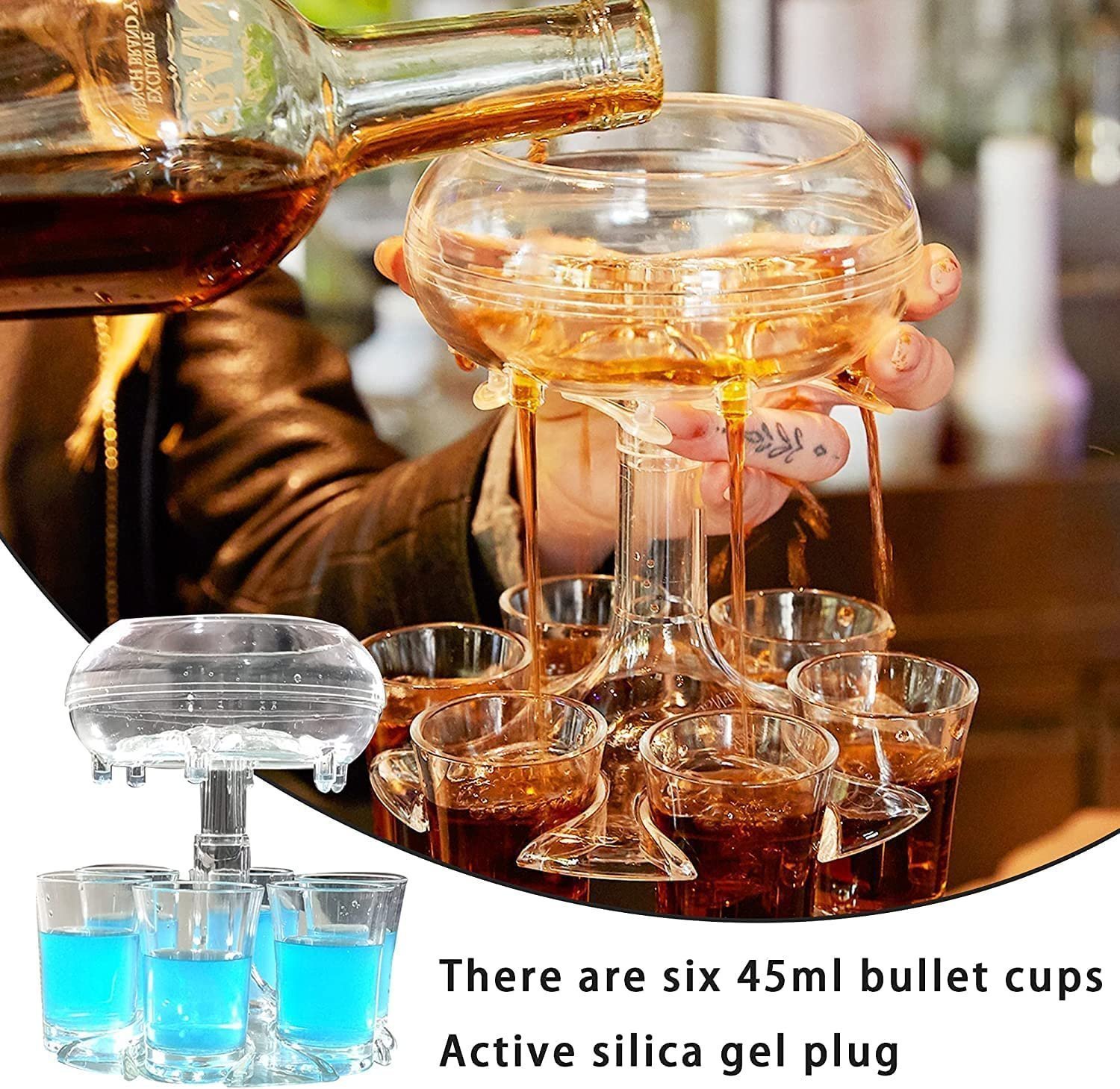 (🍀Early Spring Sale)-🥂 6 Shot Glass Dispenser and Holder