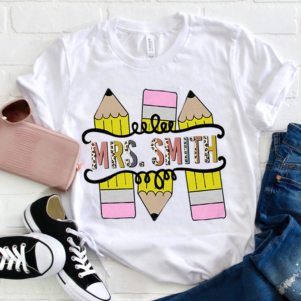 Personalized Colourful Pencil T-Shirt