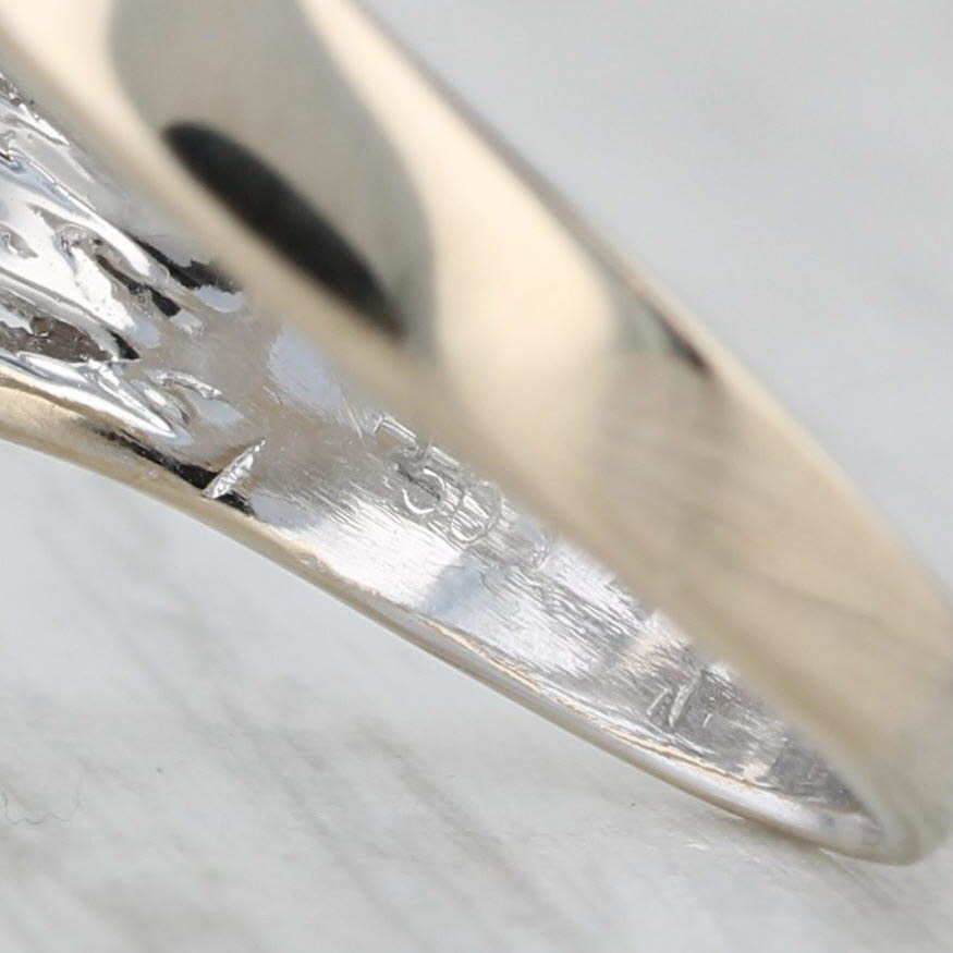 0.52ctw Diamond Shooting Stars Bypass Ring 18k White Gold Size 10 Cocktail
