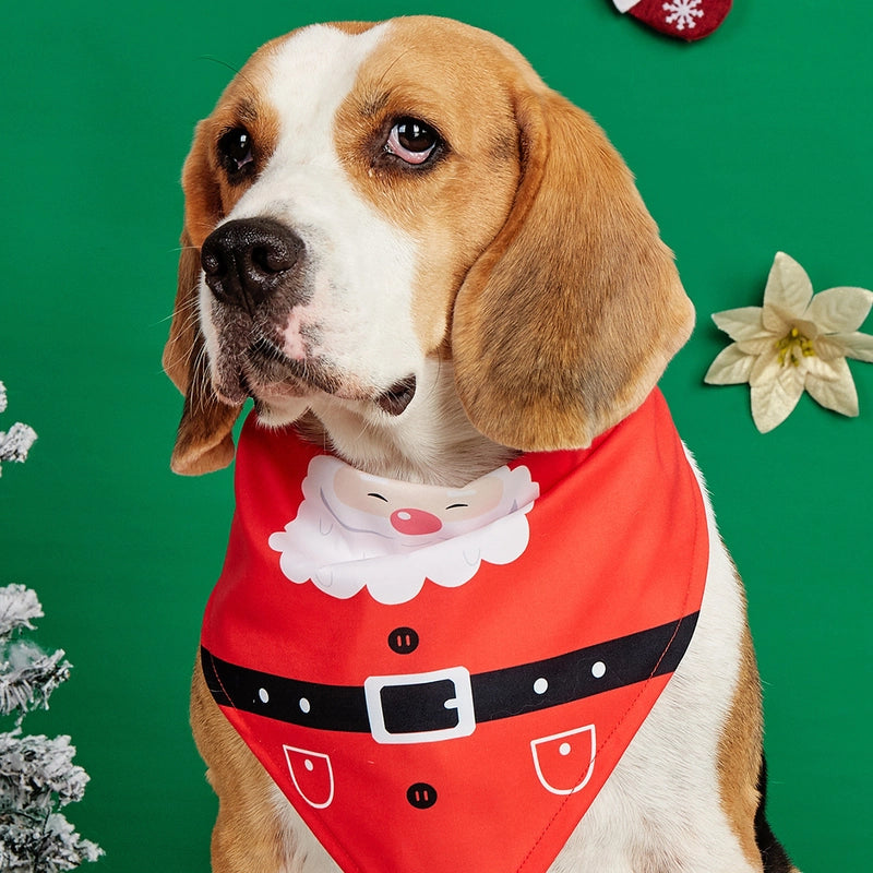 Minimalist Polyester Christmas Christmas Tree Santa Claus Pet Saliva Towel