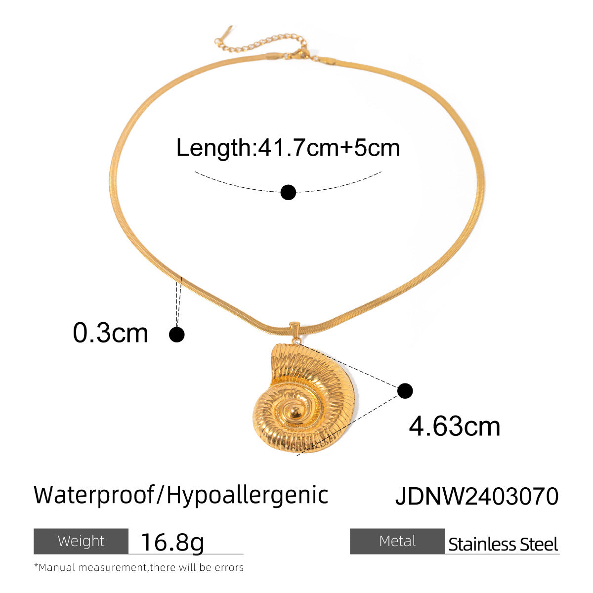 Stainless Steel Conch Necklace Accessories Women'S Summer Titanium Steel Clavicle Chain Hot Sale