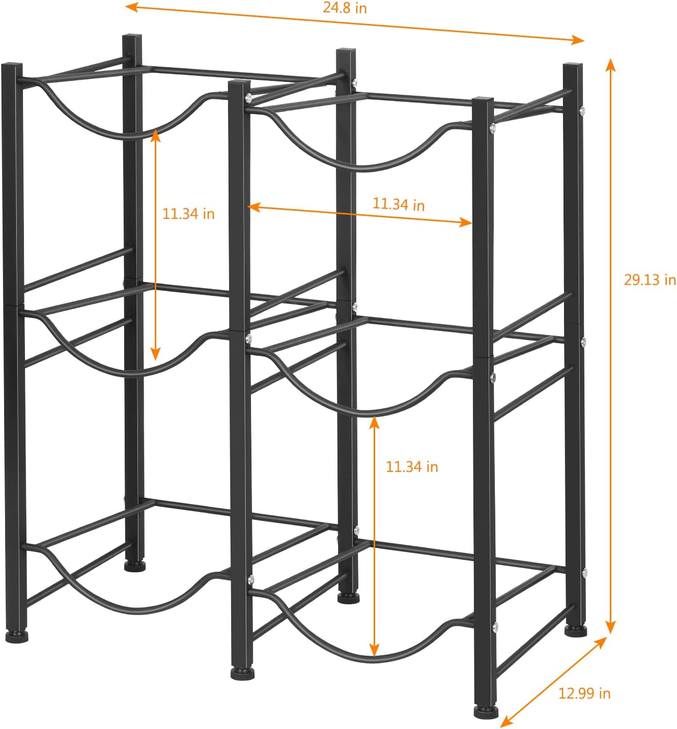 6 Layer Bottle Rack . Metal Water Bottle Holder Storage Rack 6 Tier