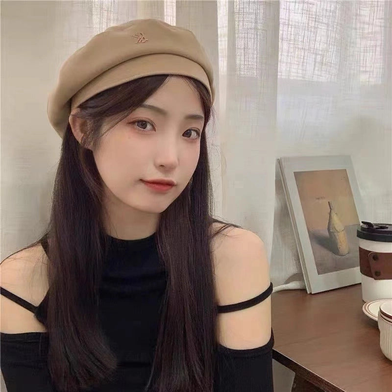 Love Beret Love 2025 Women Autumn And Winter New Woolen Hat Big Head Circumference Face Small