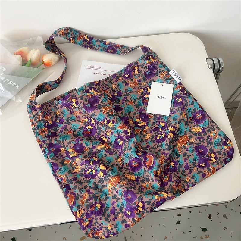 Women's Medium Polyester Flower Leopard Sexy Pillow Shape Open Underarm Bag