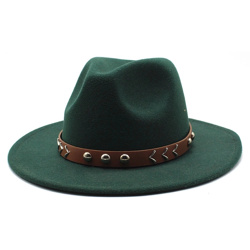 Wool Top Hat Autumn And Winter Casual Big Brim Men's And Women's Retro Felt Hat Fashion Trend Jazz Hat