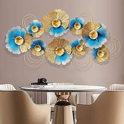 3D Creative Metal Wall Art Decor. Modern Ginkgo Leaves Wrought Iron Wall Hanging