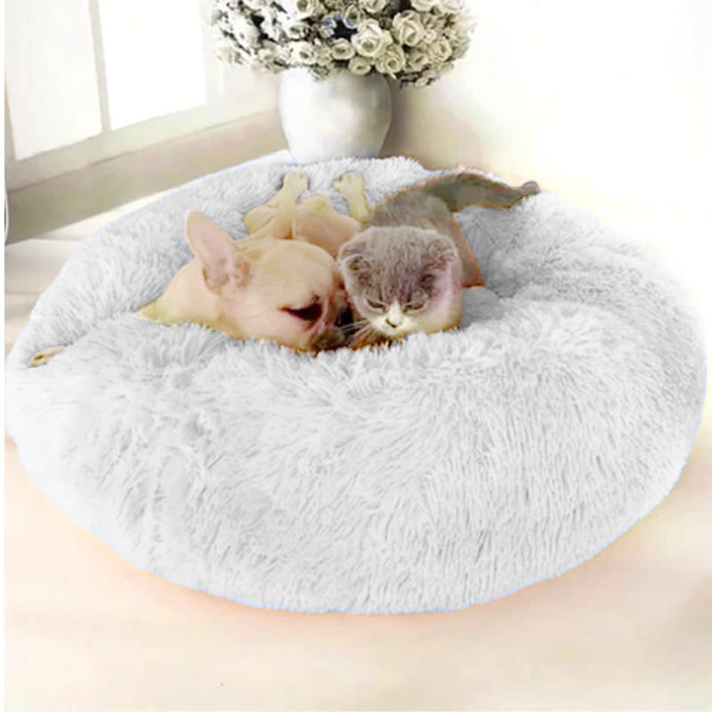 Calming Pet bed | Comfy Dog Bed High Stretch Soft Faux Fur for Dogs &  Cats