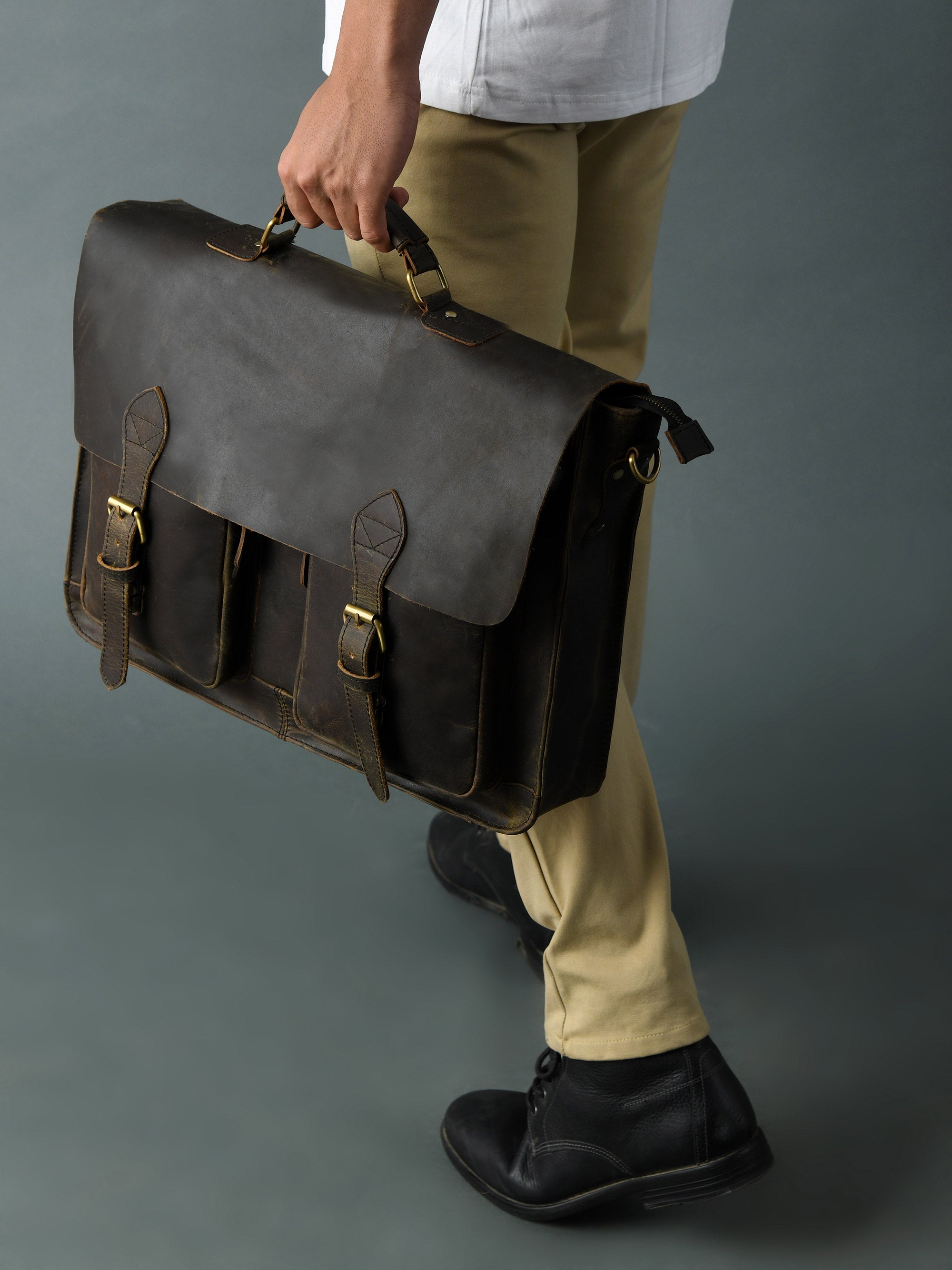 Leather office Laptop Bag