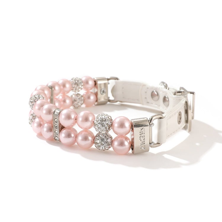 Artificial Pearl Dog Collar&Leash