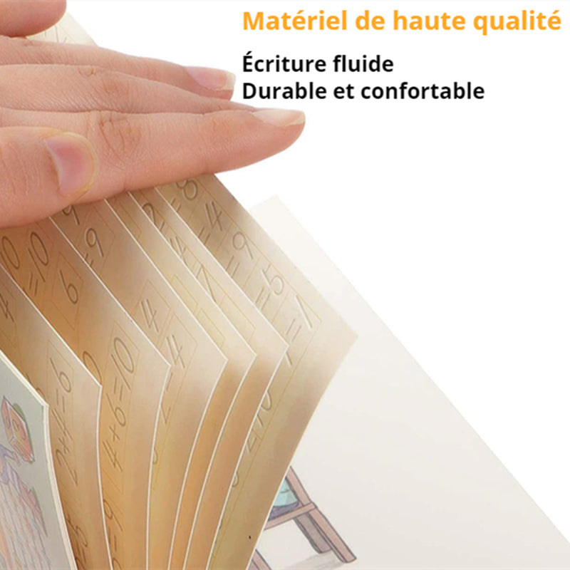Ensemble de 4 cahiers pratiques réutilisables + 1 combiné de stylo magique OFFERT