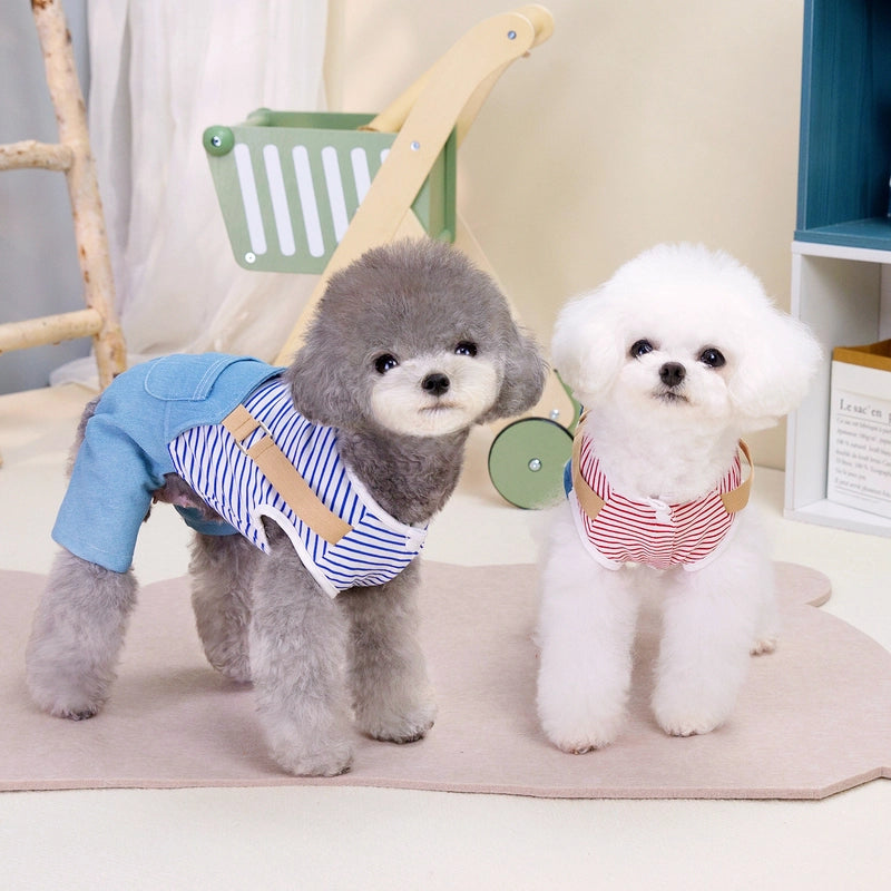 Pet Dog Four-leg Pants Pet Dog Homewear Pet Dog Clothes Spring And Summer New 24 Denim Four-leg Pants