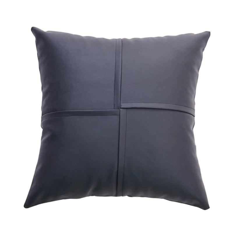 Classic Style Geometric Lattice Solid Color Pu Leather Pillow Cases Couch & Sofa Decor