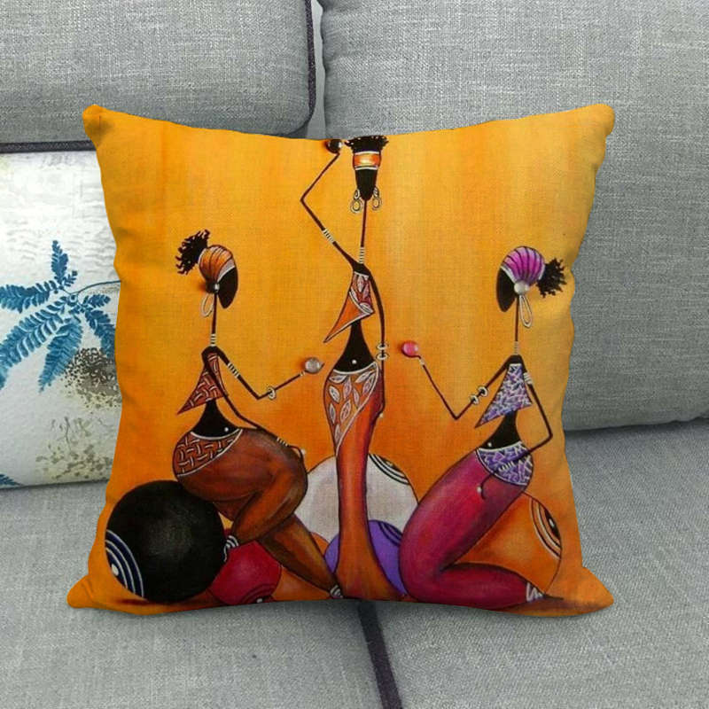 18 African Woman Home Decor Pillow Case Gallery Exotic Restaurant Cushion Cover