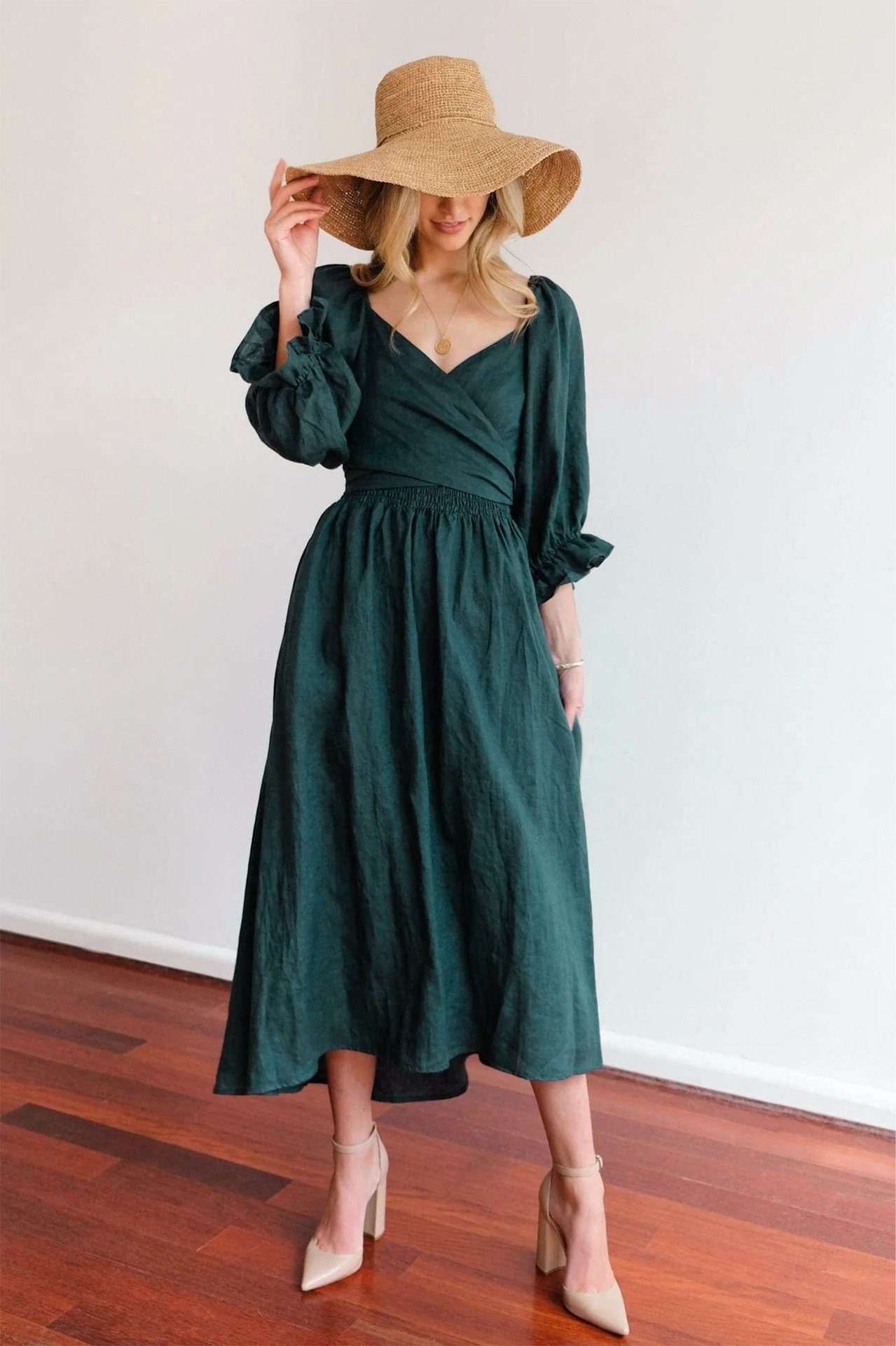 🏖️FRENCH RUFFLED LANTERN SLEEVES MULTI-WEAR DRESS🔥HOT SALE 49% OFF