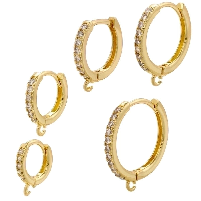 1 Pair Ig Style Minimalist Circle Plating Inlay Copper Zircon 18k Gold Plated Hoop Earrings