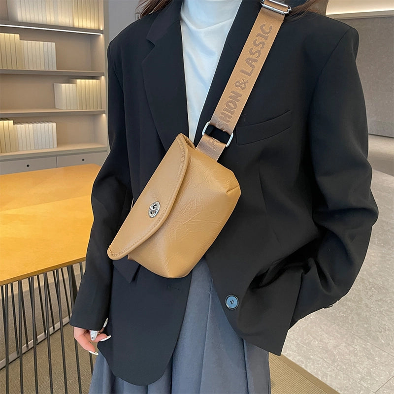 Women's Streetwear Solid Color Pu Leather Waist Bags