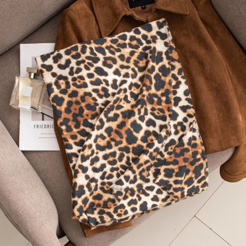 Women's Sweet Leopard Polyester Scarf