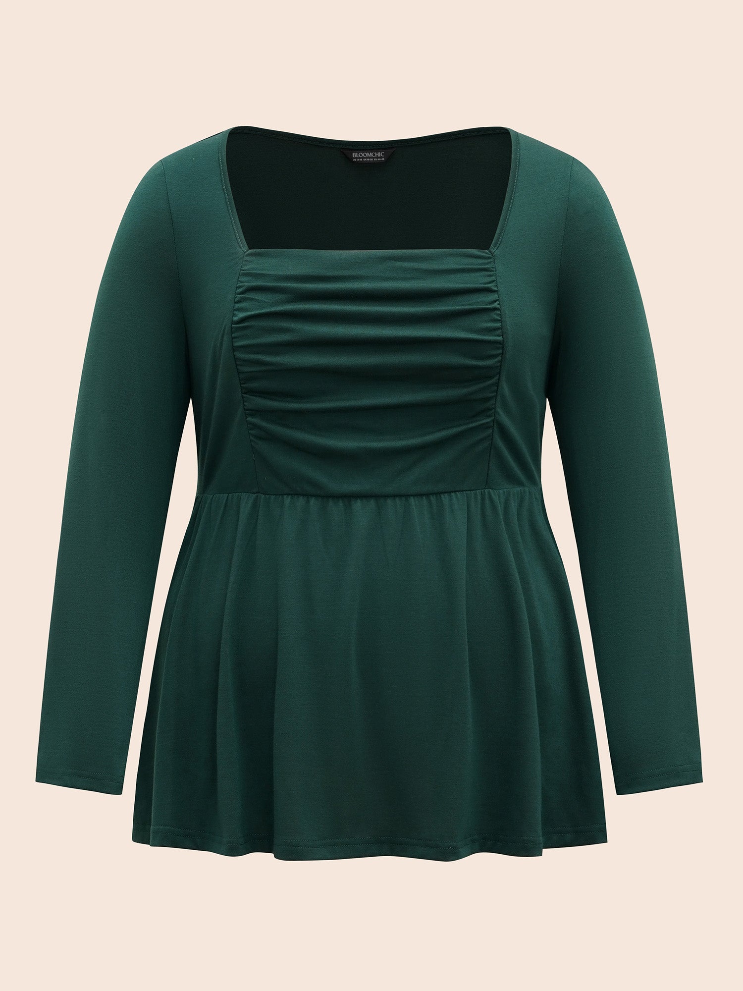 Square Neck Ruched Jersey Top