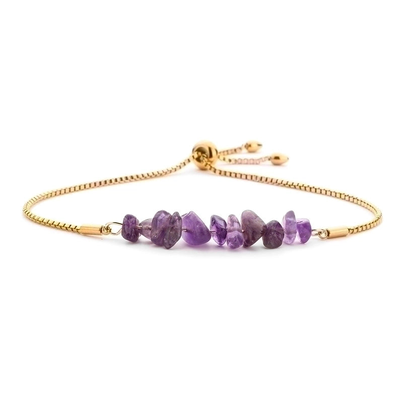 Casual Irregular Stainless Steel Natural Stone Bracelets In Bulk