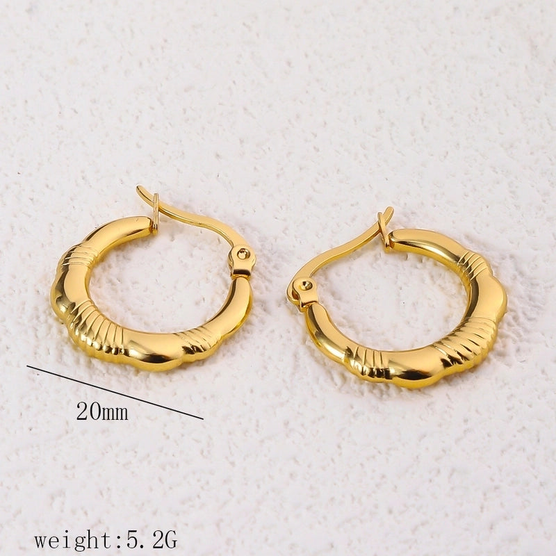 12 Pieces Minimalist Commute Geometric Heart Shape Plating Titanium Steel Drop Earrings Earrings Ear Studs