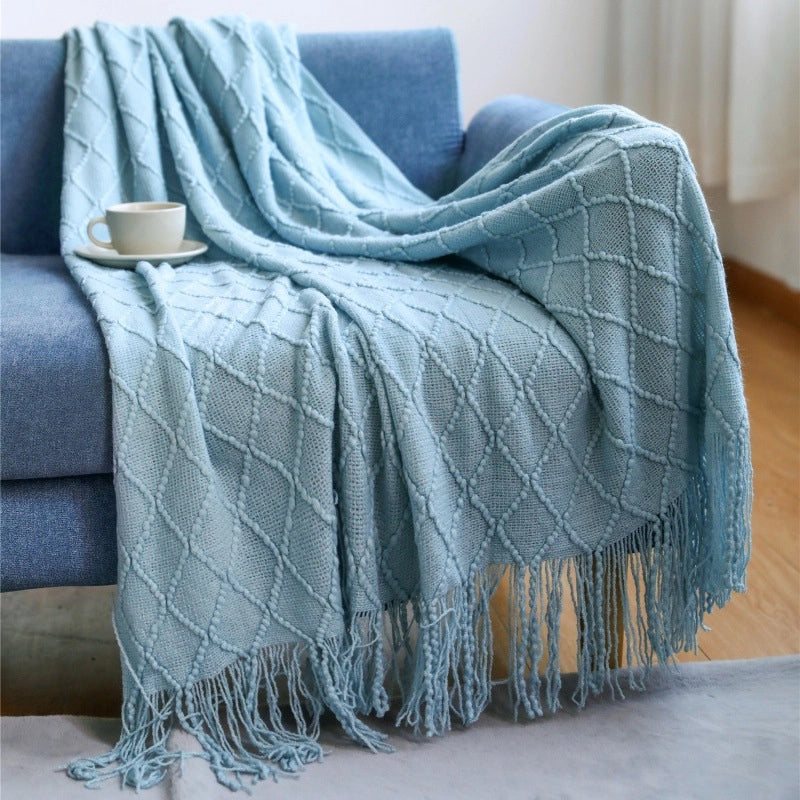 Elegant Solid Color Polyacrylonitrile Fiber (Acrylic) Blanket
