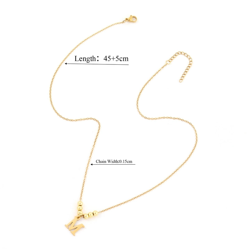 Elegant Minimalist Classic Style Letter 201 Stainless Steel 304 Stainless Steel Pendant Necklace