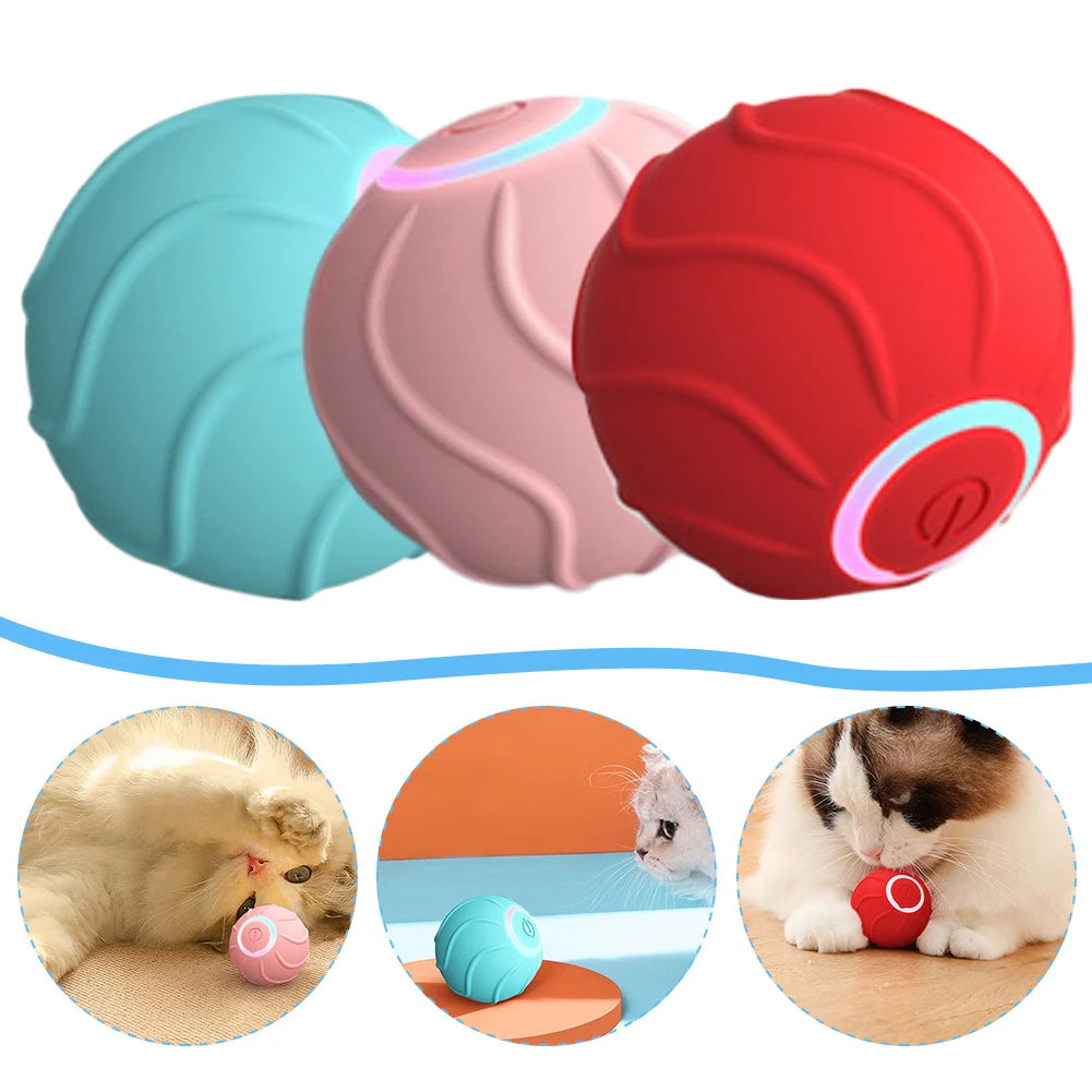 Smart Bouncing Cat Toy - USB Rechargeable Interactive Ball